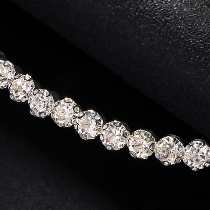 Tassel Choker Necklace For Women With Alloy Chain And Rhinestone Pendant, Elegant Tassel Craft Jewelry