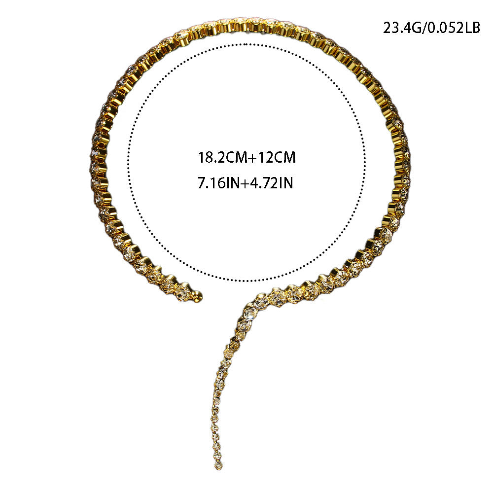 Tassel Choker Necklace For Women With Alloy Chain And Rhinestone Pendant, Elegant Tassel Craft Jewelry
