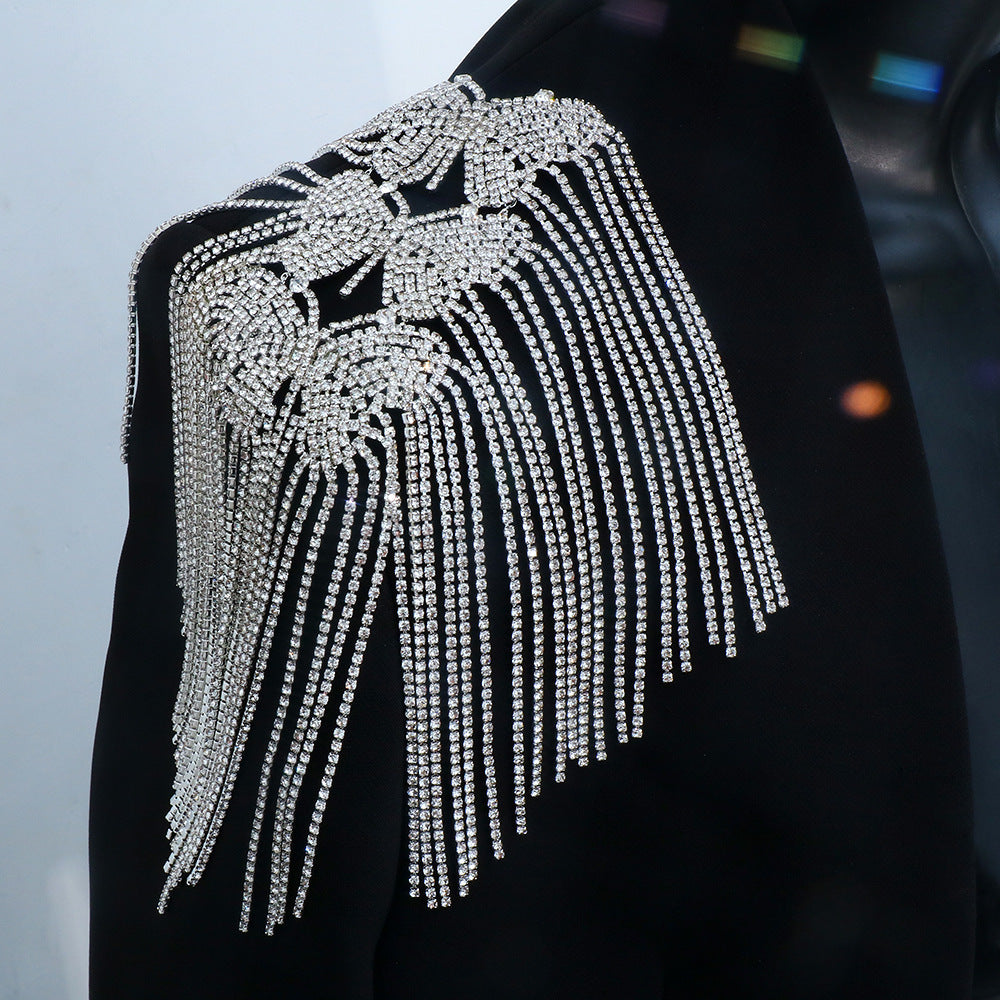 Butterfly Alloy Brooch With Tassel Featuring Silver Rhinestones, Elegant Jewelry Accessory For Women