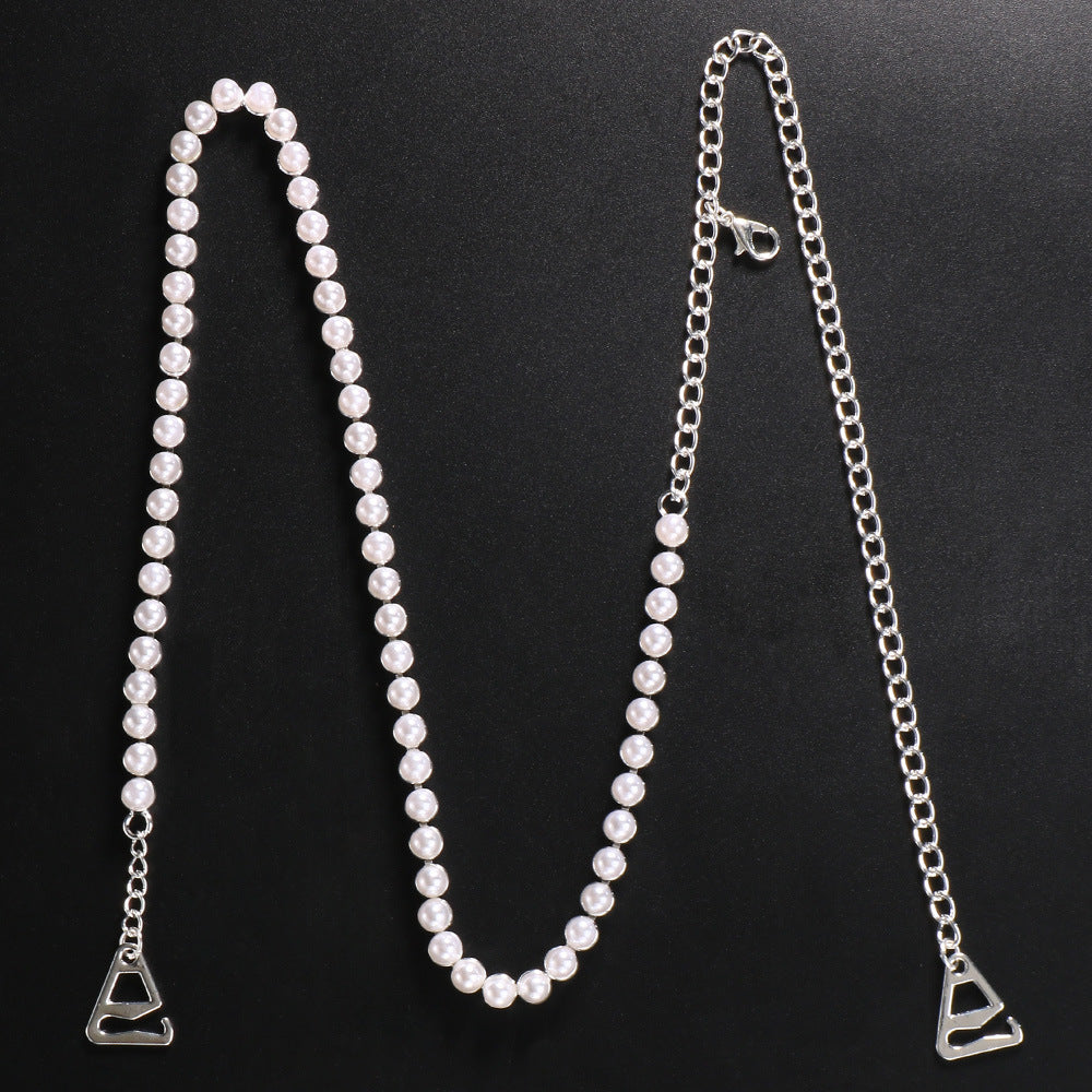 Simple Style Women’s Body Chain With Artificial Pearl Inlay, Electroplated Alloy Pearl Body Jewelry
