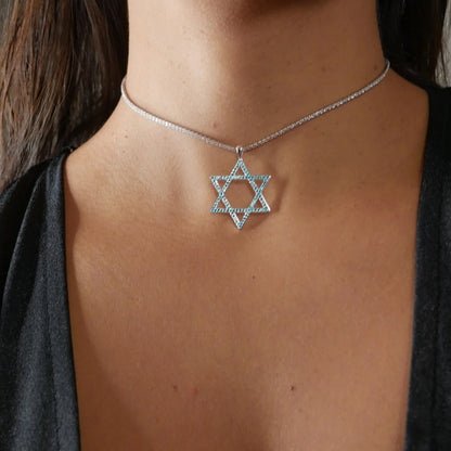 Geometric Alloy Pendant With Electroplated Gold Plating And Rhinestone Inlay In Silver