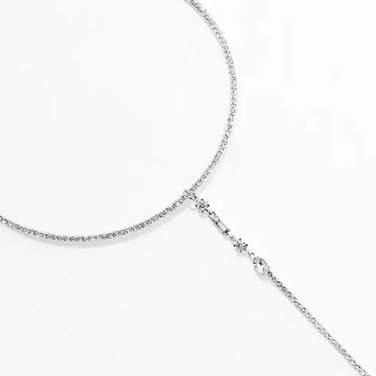 Round Tassel Choker Necklace For Women In Alloy With Rhinestone Pendant