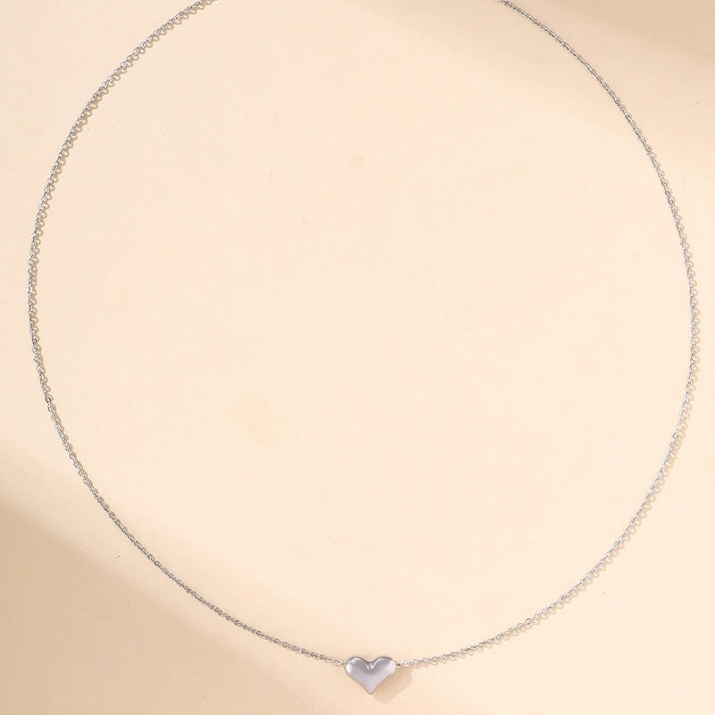 Heart Shape Copper Choker Necklace For Women With Copper Cable Chain Featuring Electroplated Finish