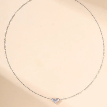 Heart Shape Copper Choker Necklace For Women With Copper Cable Chain Featuring Electroplated Finish