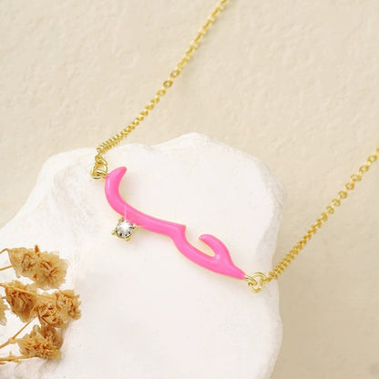Irregular Copper Necklace For Women With Electroplated Copper Chain And Pendant