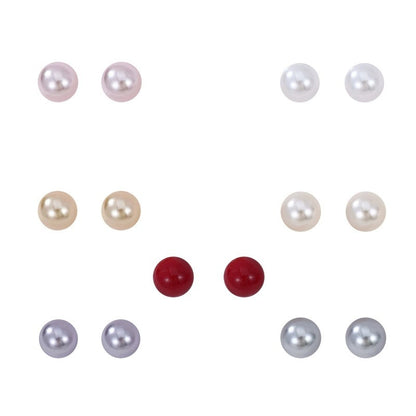 For Women Irregular Stud Earrings Featuring Electroplated Copper Posts With Artificial Pearl Inlay