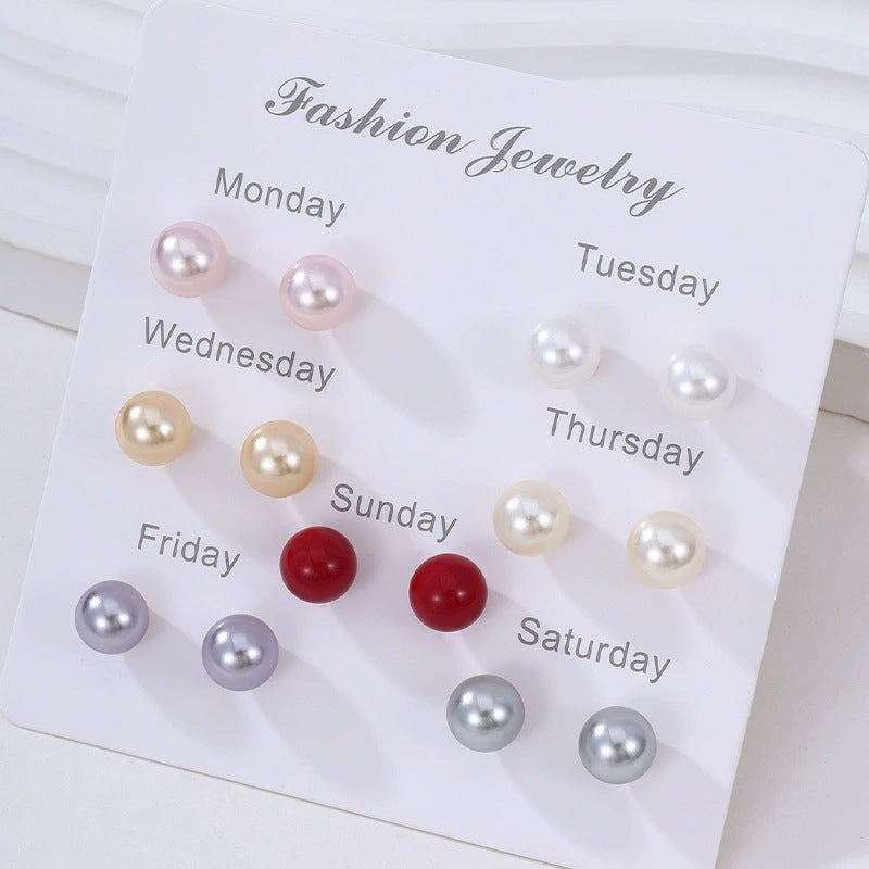 For Women Irregular Stud Earrings Featuring Electroplated Copper Posts With Artificial Pearl Inlay
