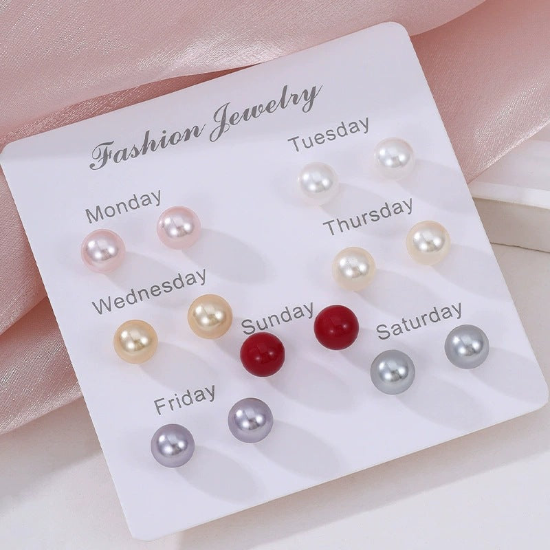 For Women Irregular Stud Earrings Featuring Electroplated Copper Posts With Artificial Pearl Inlay
