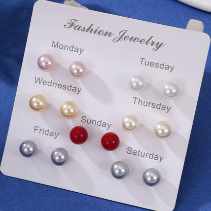 For Women Irregular Stud Earrings Featuring Electroplated Copper Posts With Artificial Pearl Inlay