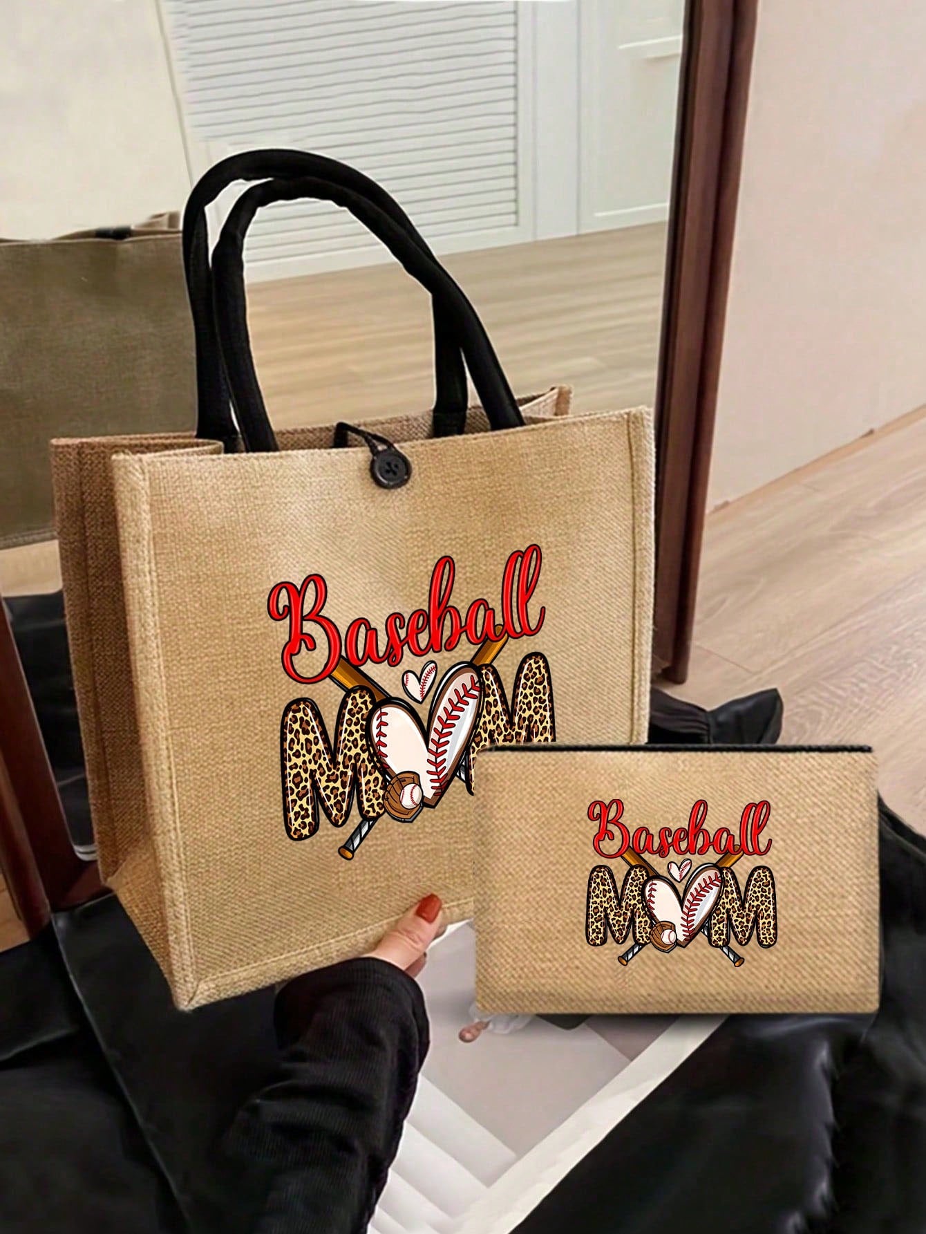 Unisex Square Polyester Shoulder Bag With Single Shoulder Strap, Printing Design, Suitable For All Seasons