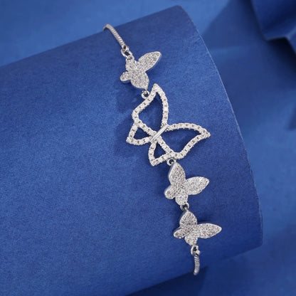 Butterfly Copper Bracelet For Women In , Available In White