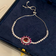 Bracelet - Silver - Rose Red