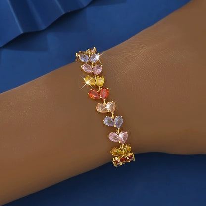 Asymmetrical Heart Shape Copper Bracelet In For Women