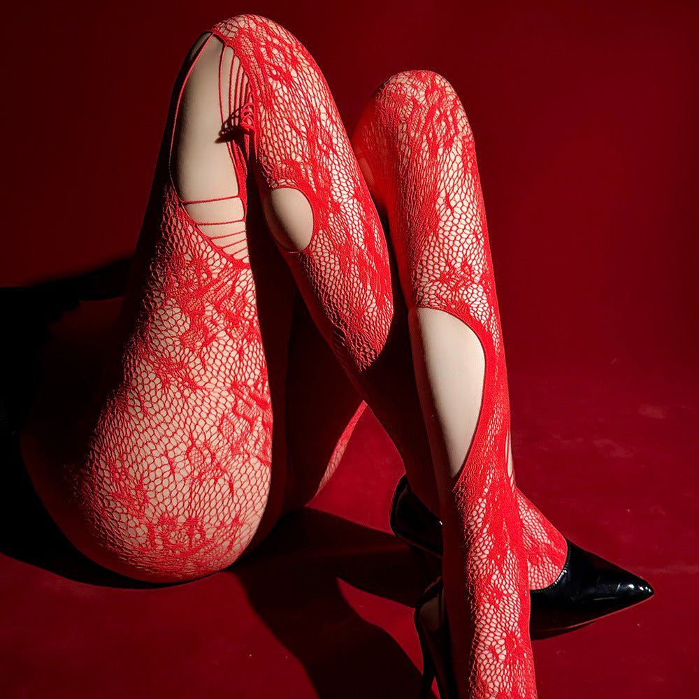 Sexy Solid Color Seamless Jacquard Pantyhose In Nylon Fabric For All Seasons