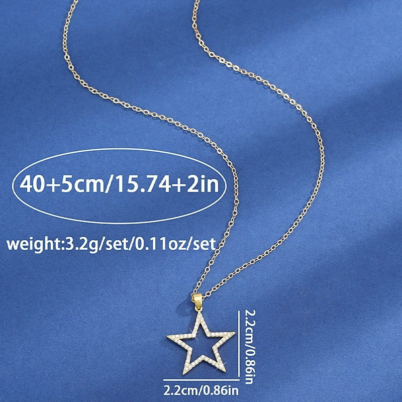 Irregular Gold Necklace For Women With Electroplated Finish And Copper Pendant On Cable Chain