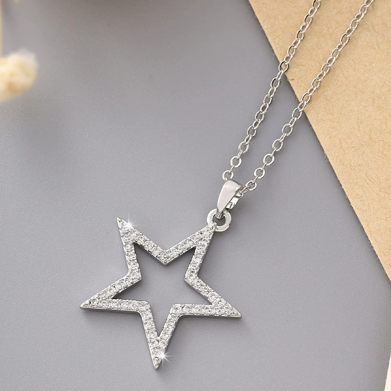 Irregular Gold Necklace For Women With Electroplated Finish And Copper Pendant On Cable Chain