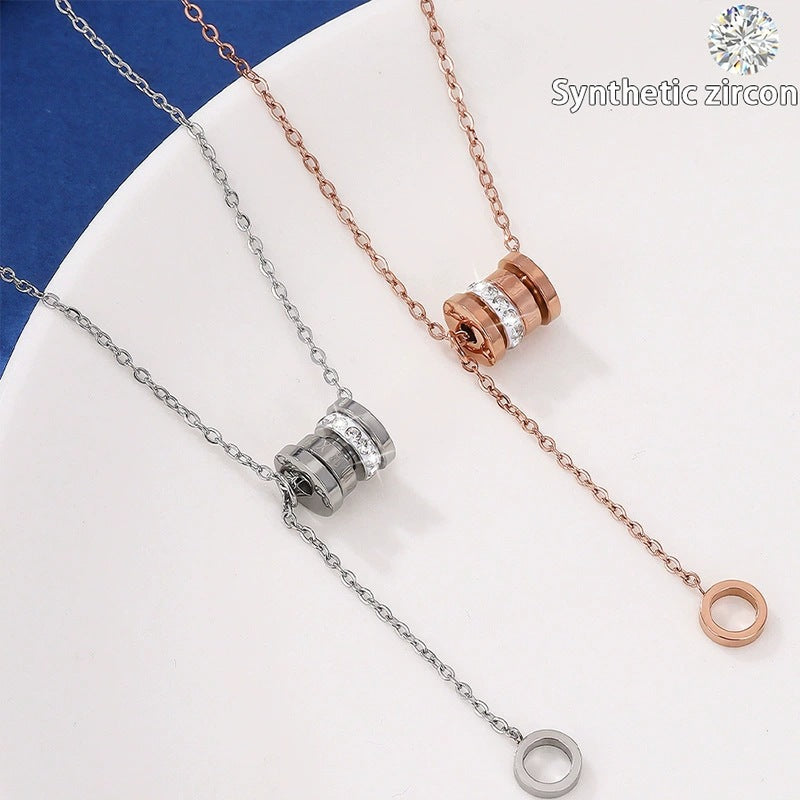 Silver Tassel Necklace For Women Featuring Copper Pendant Material