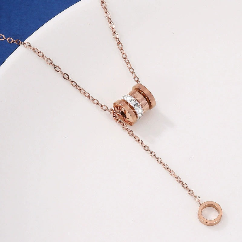 Silver Tassel Necklace For Women Featuring Copper Pendant Material