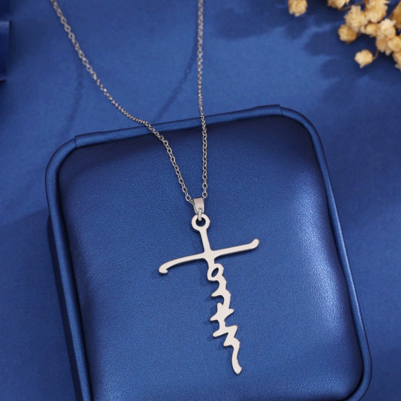 Copper Cross Necklace For Women With Electroplated Finish Featuring Copper Chain And Pendant