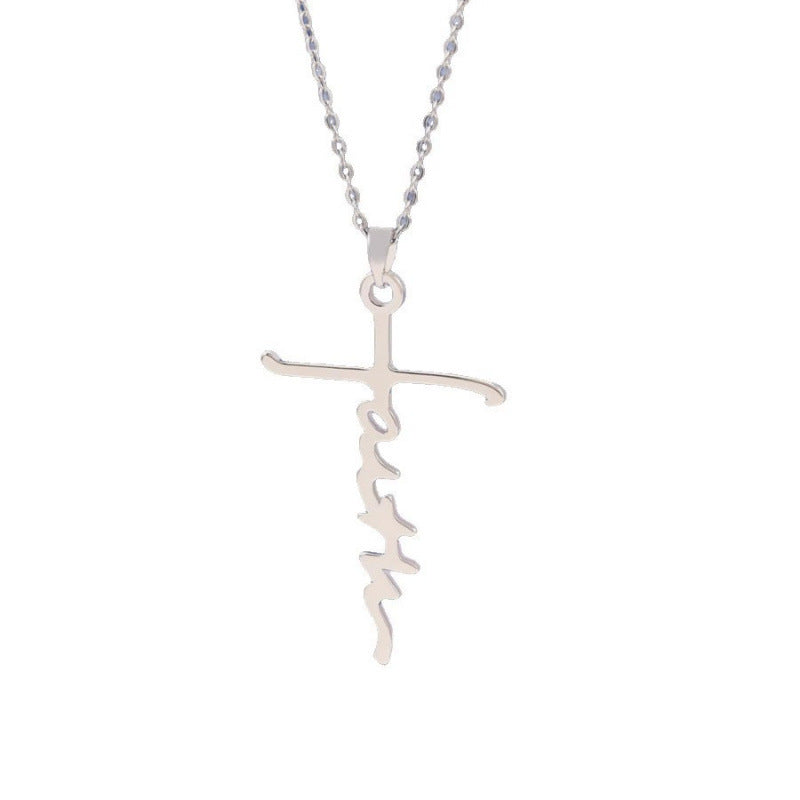 Copper Cross Necklace For Women With Electroplated Finish Featuring Copper Chain And Pendant
