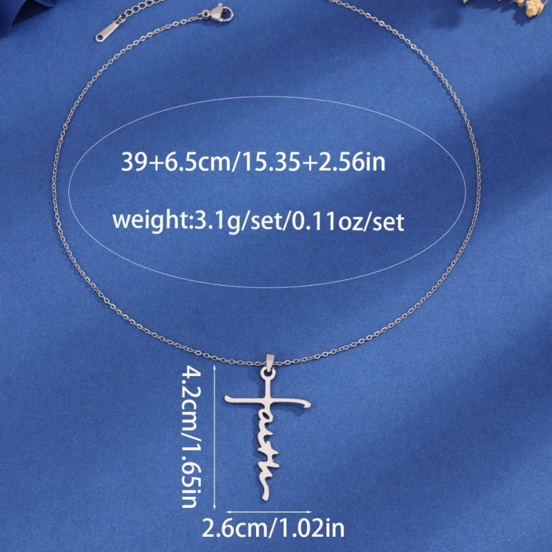 Copper Cross Necklace For Women With Electroplated Finish Featuring Copper Chain And Pendant