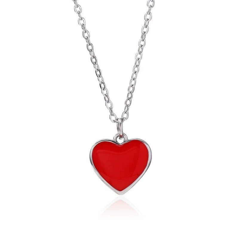Sweet Heart Shape Necklace For Women In Copper Pendant With Electroplated Finish And Cable Chain