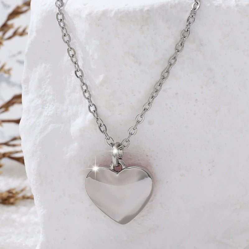 Sweet Heart Shape Necklace For Women In Copper Pendant With Electroplated Finish And Cable Chain