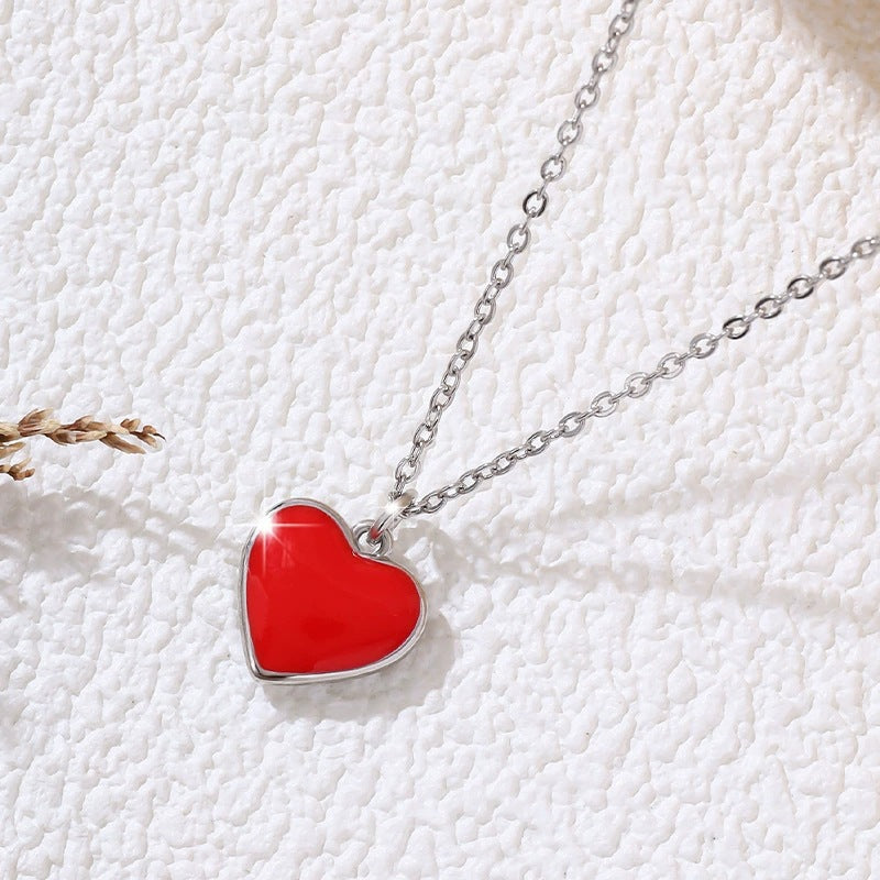 Sweet Heart Shape Necklace For Women In Copper Pendant With Electroplated Finish And Cable Chain