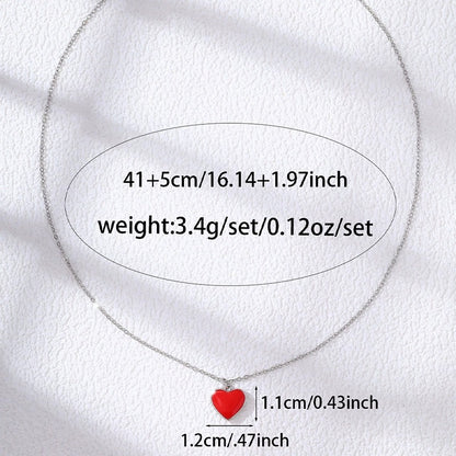 Sweet Heart Shape Necklace For Women In Copper Pendant With Electroplated Finish And Cable Chain
