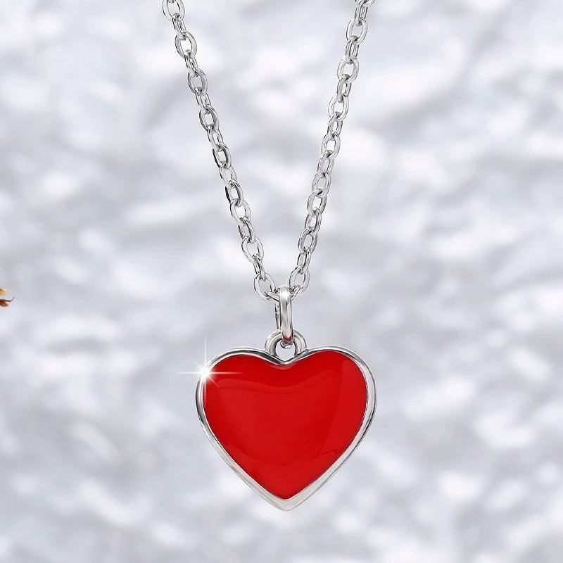 Sweet Heart Shape Necklace For Women In Copper Pendant With Electroplated Finish And Cable Chain