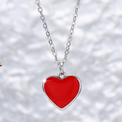 Sweet Heart Shape Necklace For Women In Copper Pendant With Electroplated Finish And Cable Chain
