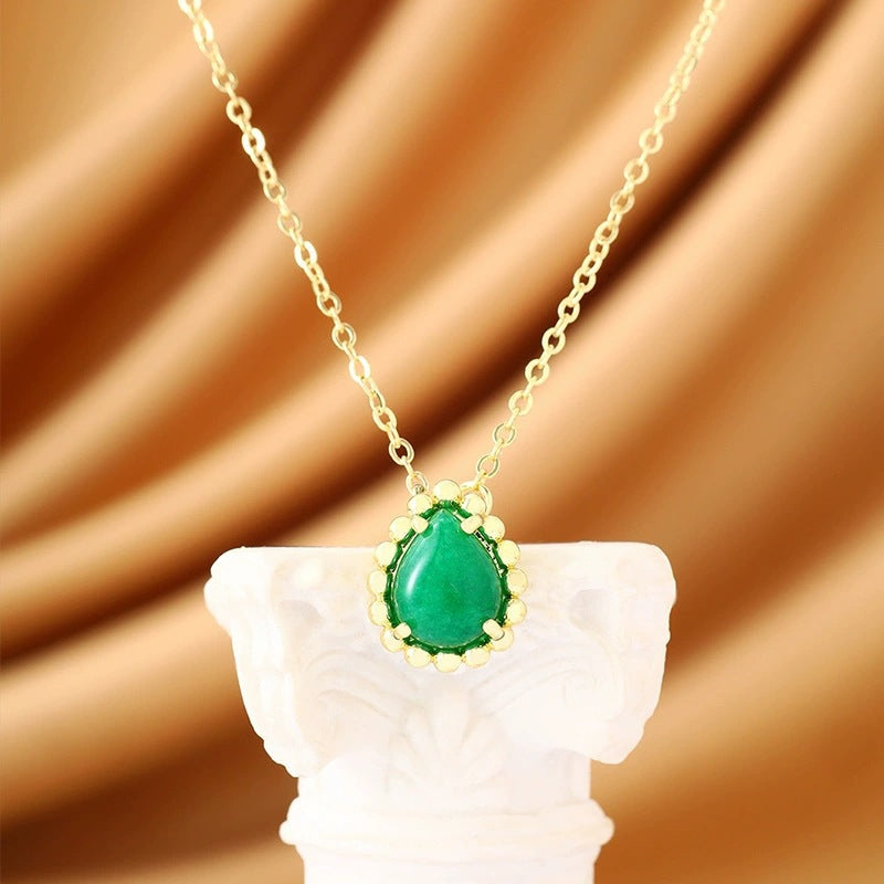 Heart Shape Copper Choker Necklace For Women With Zircon Inlay And Copper Cable Chain