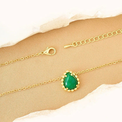 Heart Shape Copper Choker Necklace For Women With Zircon Inlay And Copper Cable Chain