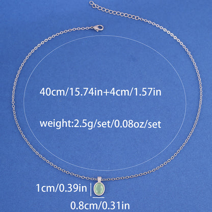 Oval Copper Necklace For Women With Electroplated Finish And Cable Chain