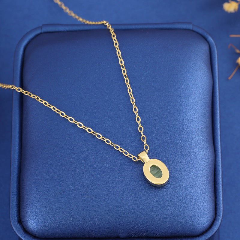 Oval Copper Necklace For Women With Electroplated Finish And Cable Chain