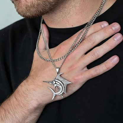 Animal Pendant Necklace In 304 Stainless Steel With Waterproof Non Tarnish Finish, Hip-Hop Style For Women, Featuring Cuban Link Chain