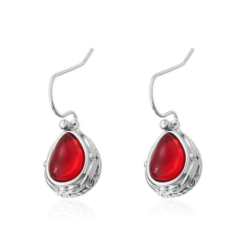 Water Droplets For Women Silver Ethnic Style Drop Earrings Featuring Copper And 304 Stainless Steel Studs