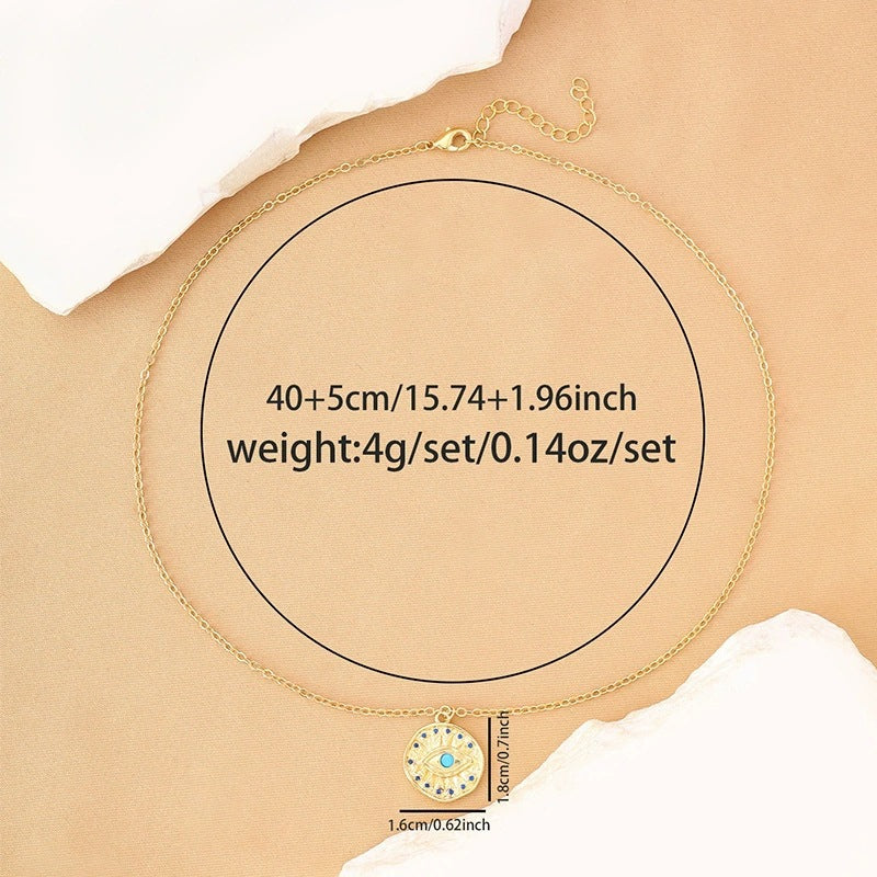 Moon Pendant Necklace For Women In Electroplated Golden Plated Copper