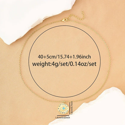 Moon Pendant Necklace For Women In Electroplated Golden Plated Copper