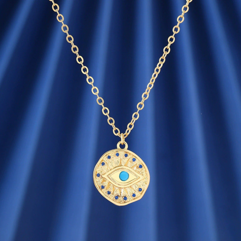 Moon Pendant Necklace For Women In Electroplated Golden Plated Copper