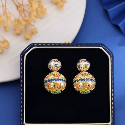 For Women Irregular Stud Earrings Made Of Copper Featuring Hip-Hop Style With Zircon Inlay
