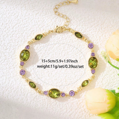 Sweet Daisy Copper Bracelet For Women With Electroplated Gold Plating And Zircon Inlay