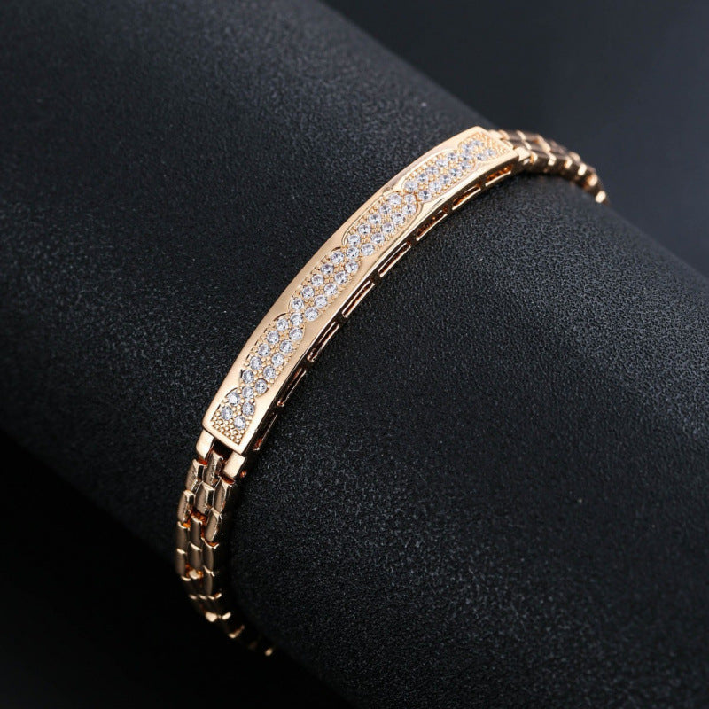 Electroplated Gold Copper Bangle Bracelet Featuring Elegant Design