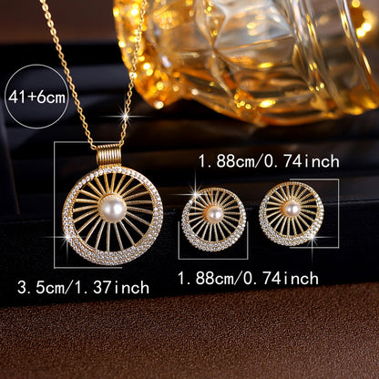 Sunflower Necklace For Women With Electroplated Copper And Zircon Inlay, Featuring Micro Super Whisper Thin Chain