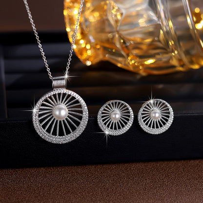 Sunflower Necklace For Women With Electroplated Copper And Zircon Inlay, Featuring Micro Super Whisper Thin Chain