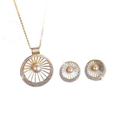 Sunflower Necklace For Women With Electroplated Copper And Zircon Inlay, Featuring Micro Super Whisper Thin Chain