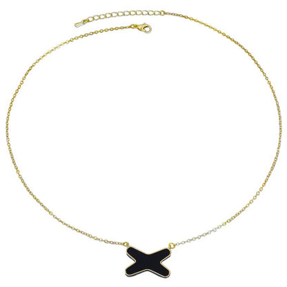 Ocean White Pendant Necklace For Women In Copper With Electroplated Finish And Cable Chain