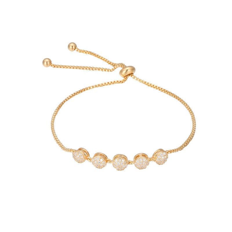 Geometric Copper Bracelet For Women In , Featuring Yellow Color With Stretch Adjustable Closure