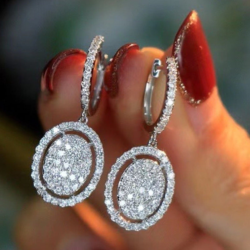 For Women Irregular Stud Earrings In White, Electroplated With Copper Posts
