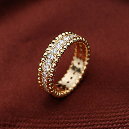 Simple Style Star Inlay Bangle In Copper With 18K Real Gold Electroplated And Zircon Detailing
